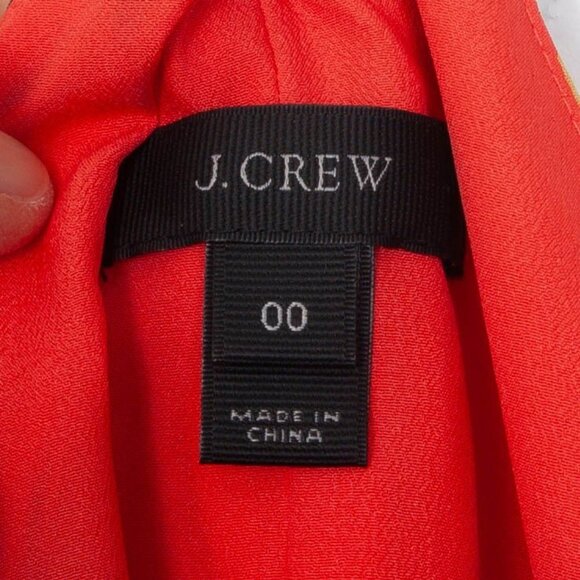 J. Crew Womens Twistback Silk Sleeveless Mini Dress Size 00 Tropical Summer - Picture 3 of 7